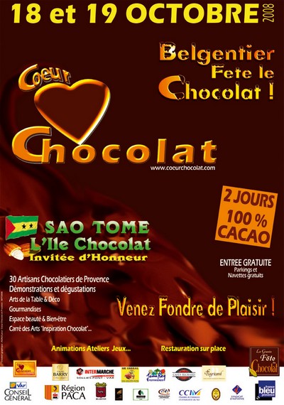 Affiche coeur chocolat 400x570