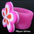 Bague Flower rose bis